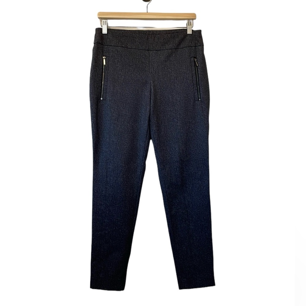 Calvin Klein pants Sz M dark grey textured side zipper detail